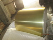 Papier d'aluminium enduit d'époxyde d'or pour des actions d'aileron en alliage 8079, humeur H22, épaisseur 0,008&quot; de climatiseur (0.203mm)