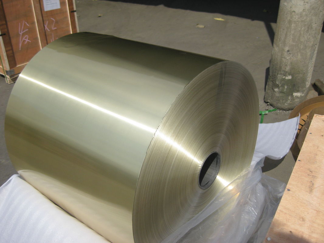 Aluminium en aluminium enduit de climatiseur de couleur d'or époxyde de l'alliage 8079 pour le finstock avec 0.152mm (0.006&quot;) épaisseur