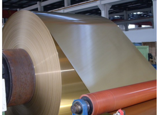 Golden Epoxy Hydrophilic Coated Aluminium Fins Temper O 0.2MM