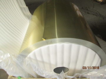 Golden epoxy coated aluminum foil for fin stock in air conditioner Alloy 8079, temper H22, Thickness 0.008''(0.203mm)